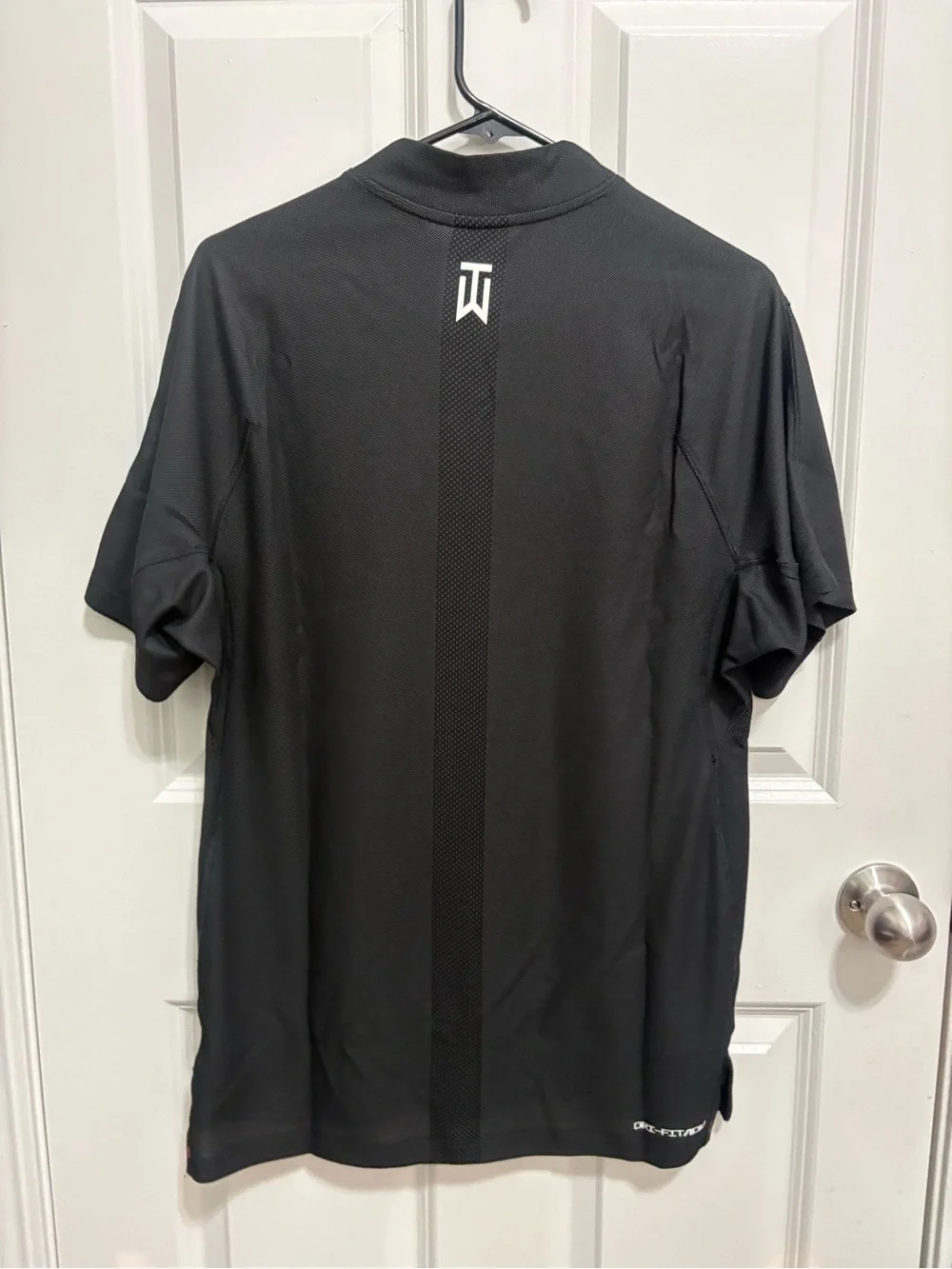 Nike Tiger Woods Collection Golf Shirt Mens Small Black Mock Neck CT6078